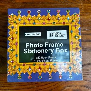 MARY ENGELBREIT NEW (2004) 3 x 5 Photo Frame Stationery Box + 150 Note Sheets